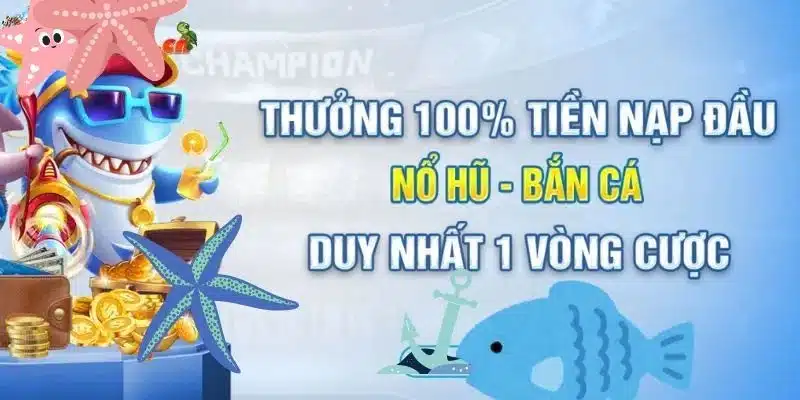 Tặng Thưởng 100% Tiền Nạp Đầu Tiên 